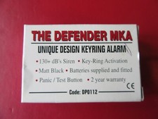 BRAND NEW THE DEFENDER MKA PANIC ATTACK MINI KEYRING ALARM WITH SPARE BATTERIES