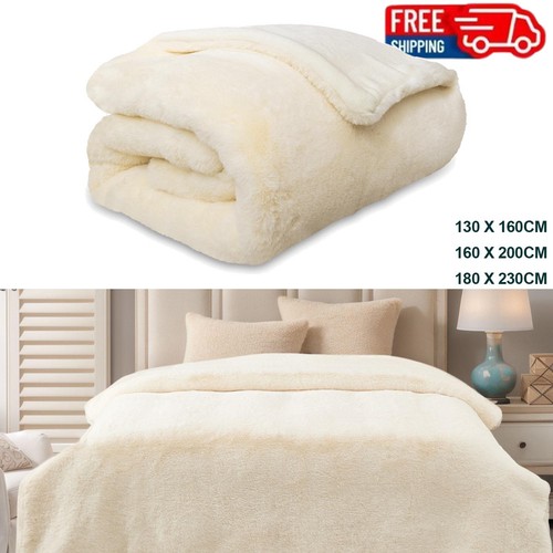 Faux fur fleece blanket sofa - faux,