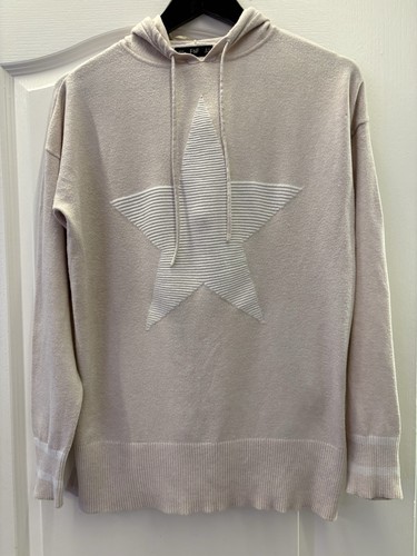 Stone coloured hooded jumper - coloured,