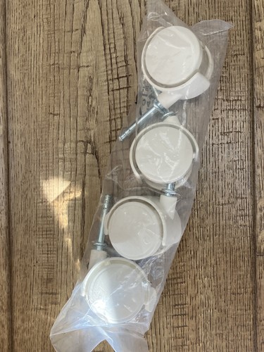 Swivel stem castors white - swivel, 40mm