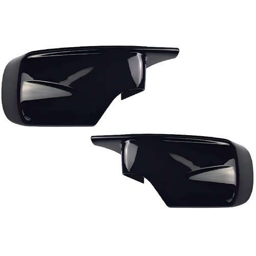 Gloss black wing door mirror - black,
