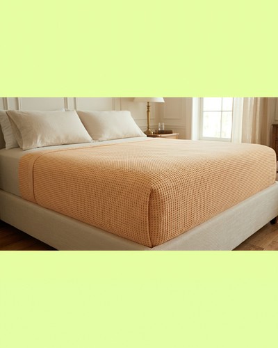 Vintage peach cellular blanket - cellular,