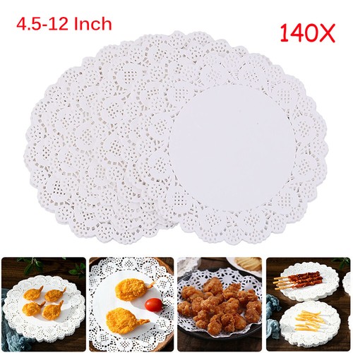 140x round paper lace party - lace,