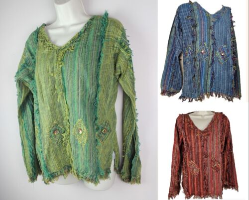 Handmade gypsy cotton striped - cotton,
