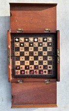Victorian travelling chess set - travelling,