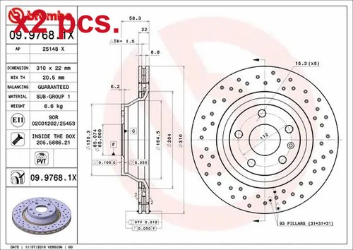 Pcs rear brake disc - brake,