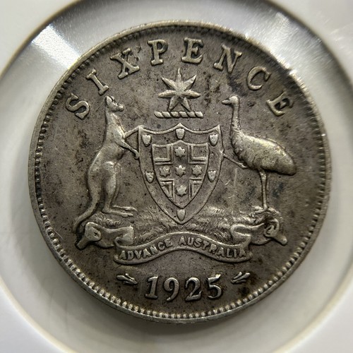 1925 sixpence coin almost - 1925,