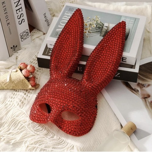 Rhinestone rabbit mask - rabbit,