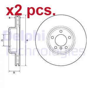 Pcs front brake - disc, rotos