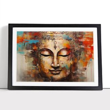 Buddha Abstract Framed Canvas