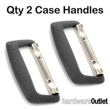 Qty 2 - BLACK PLASTIC CASE HANDLE Chest Trunk Flight Case Box  - B6607