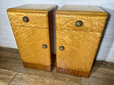 Antique Art Deco Maple Bedside Cabinets . Free Delivery Available