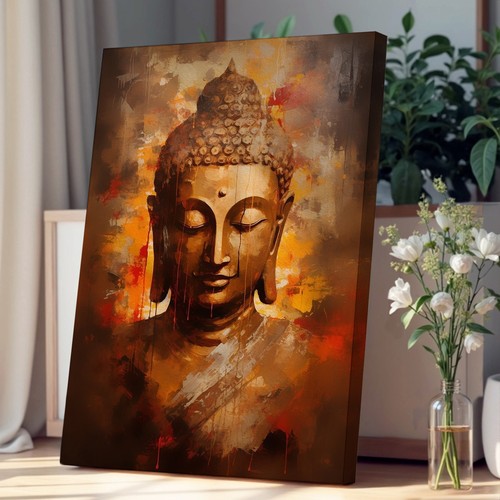 Buddha abstract canvas - buddha, wall
