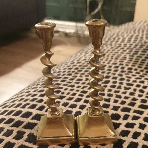 Old vintage brass candle stick - old,