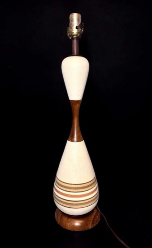 Vintage table lamp - vintage, striped