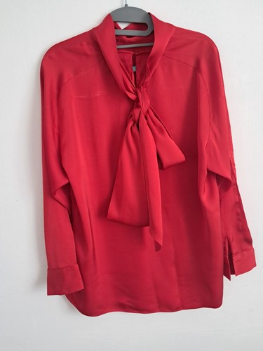 Massimo dutti red silk - red, silk-like
