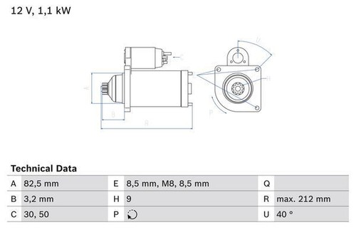 Bosch starter motor - bosch, vw