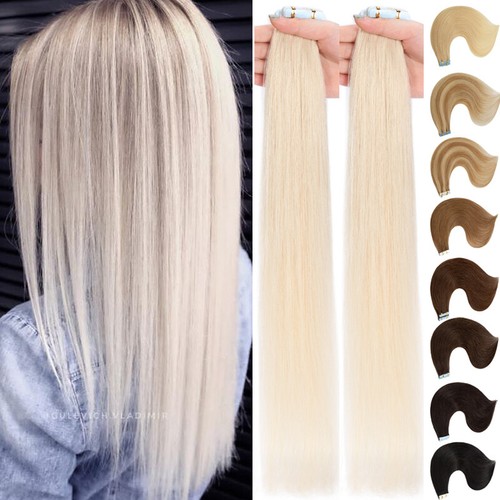 Tape hair extensions remy - tape, in