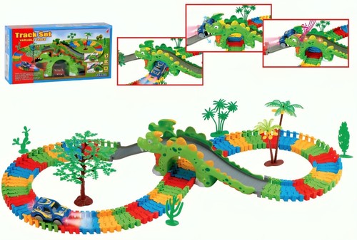 Dinosaur race track car - dinosaur,