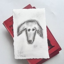 Natural Charcoal Dog Sketch