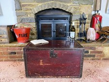 Old antique pine chest - old,