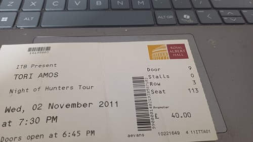 Tori amos ticket royal albert - royal,