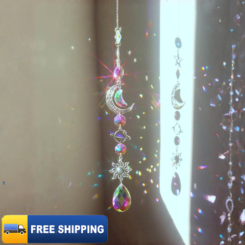 Moon star crystal sun catcher - star,