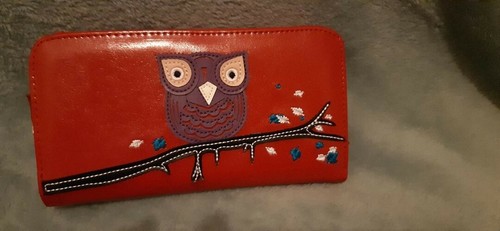 Owl purse red large - purse, (lorenz)