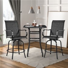 2PCS Patio Bar Stools Swivel