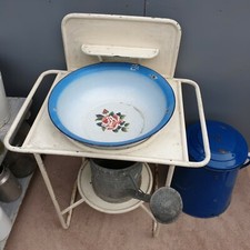 Vintage Antique Hungarian Wash  Basin With Bowl/Basin Stand Holder Original