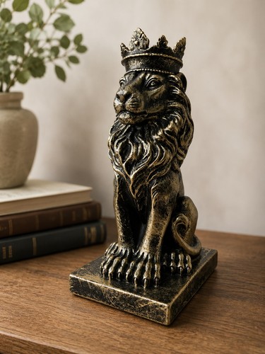 Crowned lion ornament - ornament, –