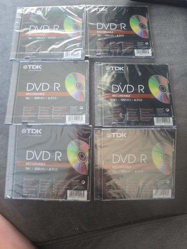 Tdk dvd 7gb - 4.7gb, x6