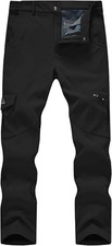 Black men winter fleece lined - black,