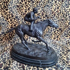 Bronze Jockey & Horse