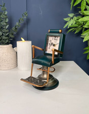Green vintage barber chair - vintage,