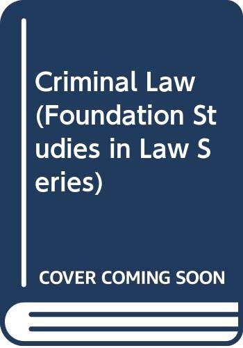 Criminal law foundation - law, (foundation