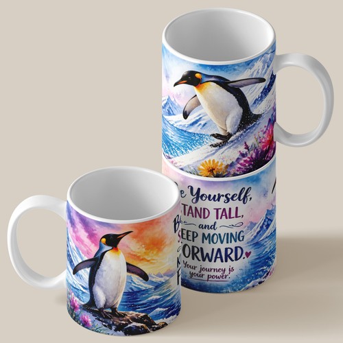 Penguin coffee mug 11oz - penguin,