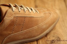 Hermes Tan Brown Nubuck Leather Trainers Sneakers Shoes Mens UK 10.5 US 11.5 New