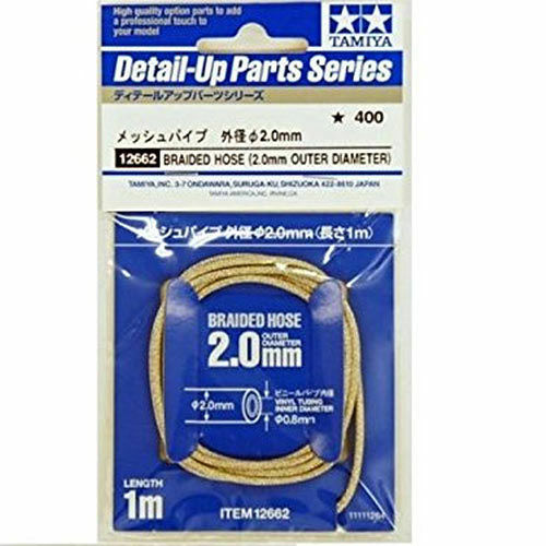Tamiya 12662 braided hose - braided, 2mm