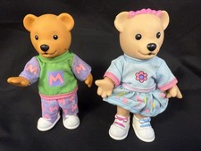 Vintage 1996 TOMY Bananas In Pajamas teddy bears Amy & Morgan figs