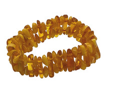 Bracelet Baltic Amber Stone Elastic Band 2.5 cm wide 20.50g