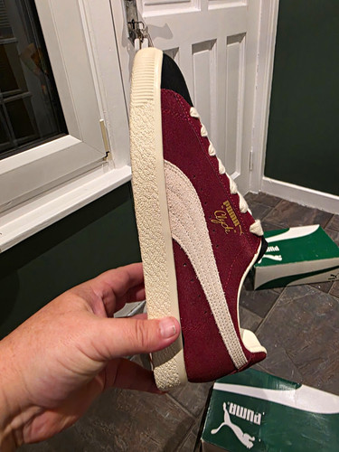Puma clyde uk9 burgundy black - puma,