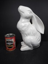 Extra large White Ceramic Rabbit Bunny Ornament Figurine 12" (30cm)