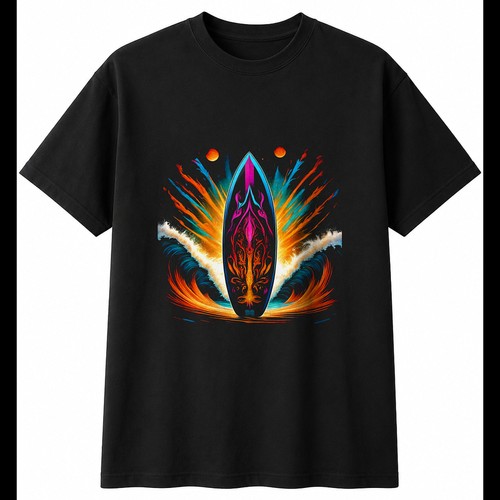 Surfboard dark fantasy retro - surfboard,