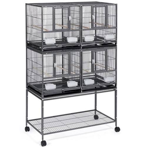 Wide bird cage - cage, divided