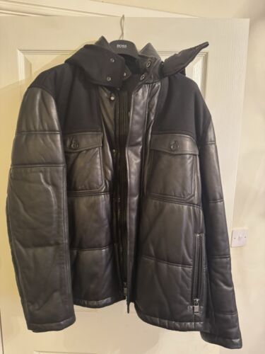 Hugo boss leather jacket - hugo,