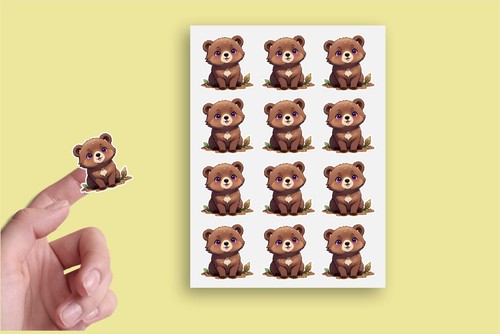X24 teddy bear planner sticker - x24,
