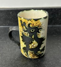Vintage Celtic Pottery Phoenix Design Ceramic Mug - Newlyn Cornwall
