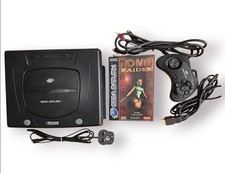 Sega Saturn PAL Console Bundle v1A + Tomb Raider Game + Controller + S-Video