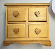 Miniature Drawers Wooden Furniture Style Trinket Cabinet Jewellery Box 